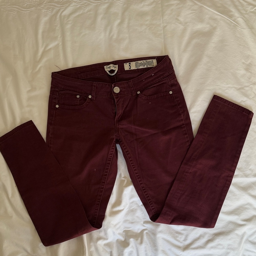 Forever 21 Maroon Denim Pants